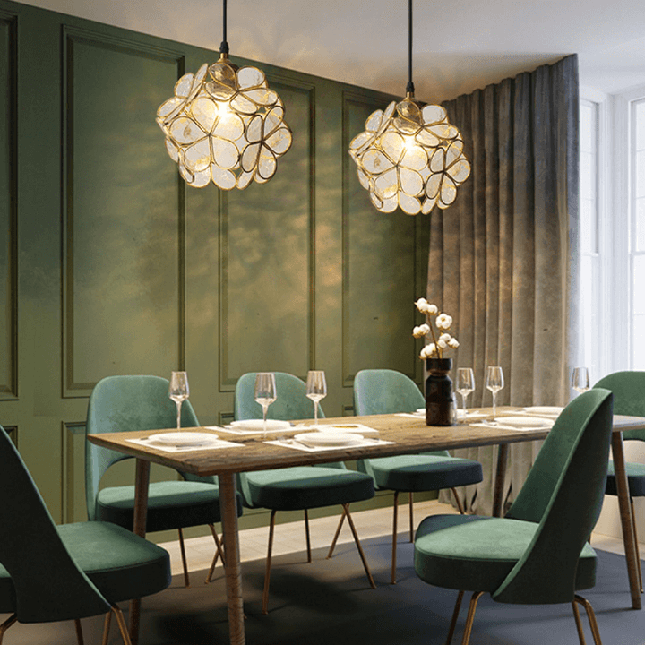 Suspension fleur en verre moderne nordique