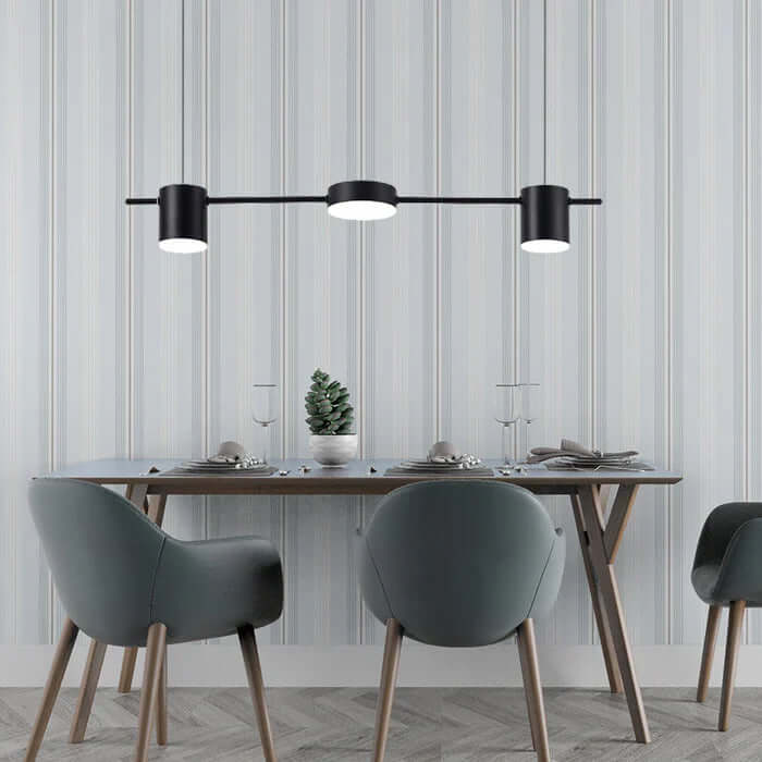 Suspension LED moderne en aluminium au design tambour