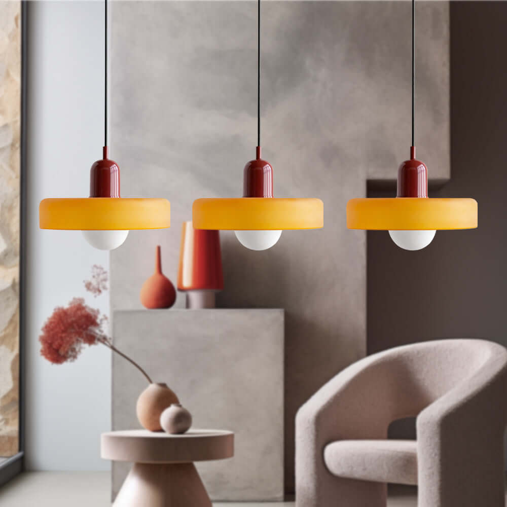 3-köpfige Bauhaus Pendelleuchte