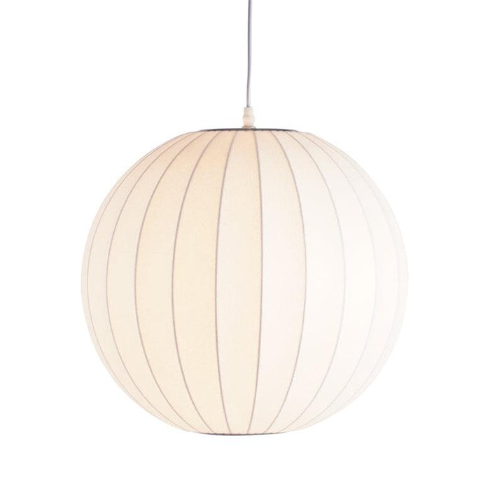 Lampe suspendue moderne blanche - soie et acier