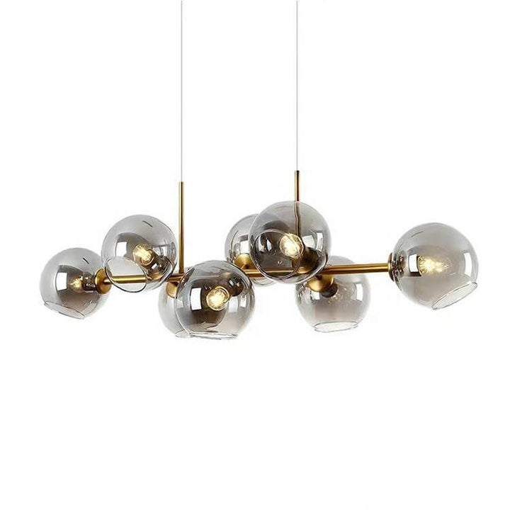 Lustre moderne en boule de verre, 110 cm