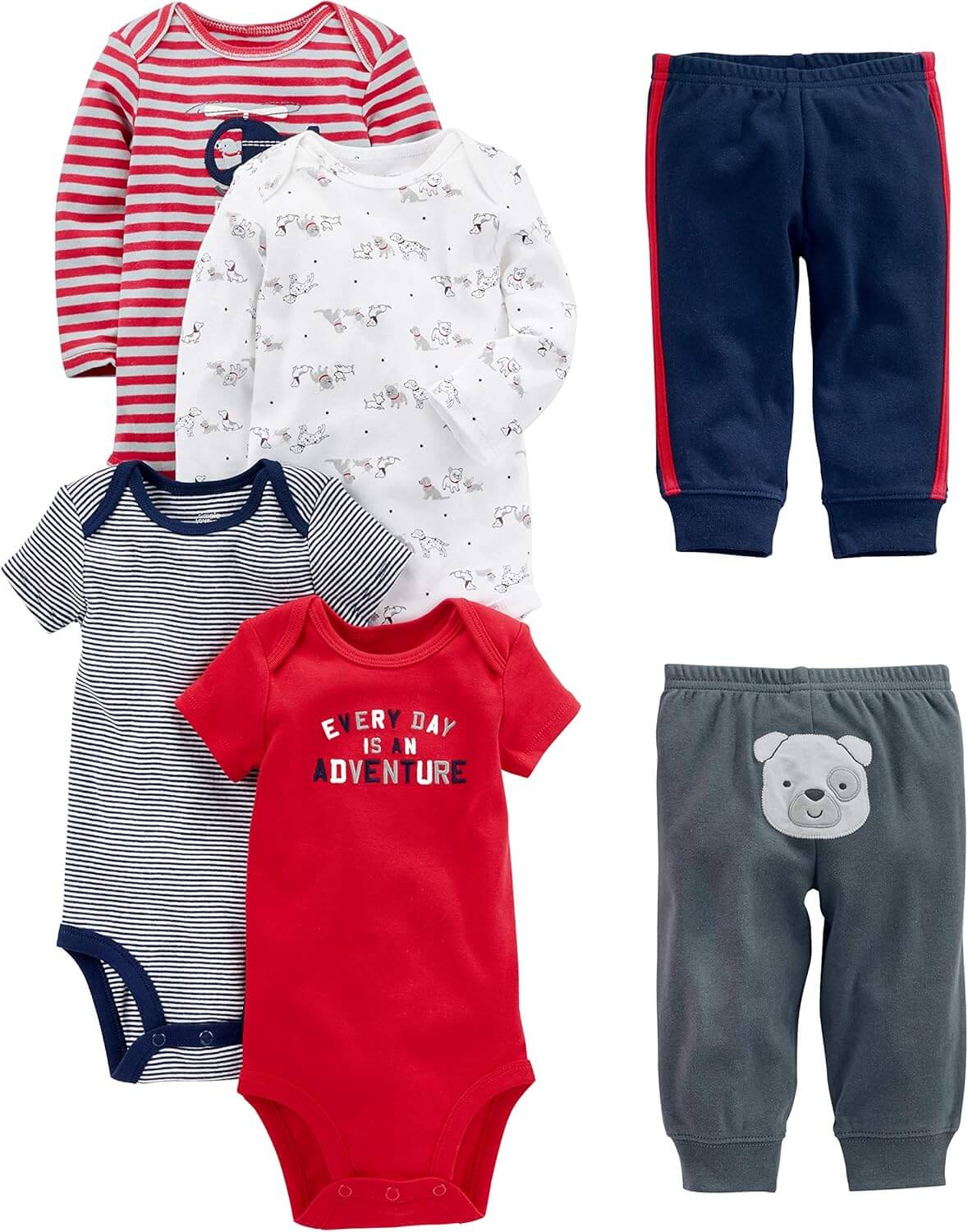 Ensemble de vêtements unisexe pour bébé 6 pièces