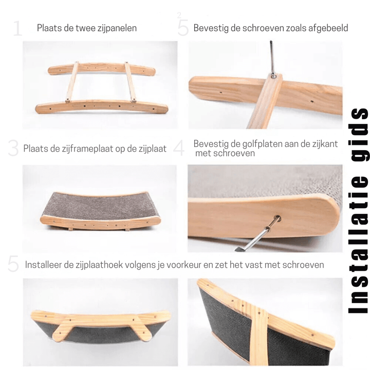 Lit à griffer pour chat avec housse en tissu