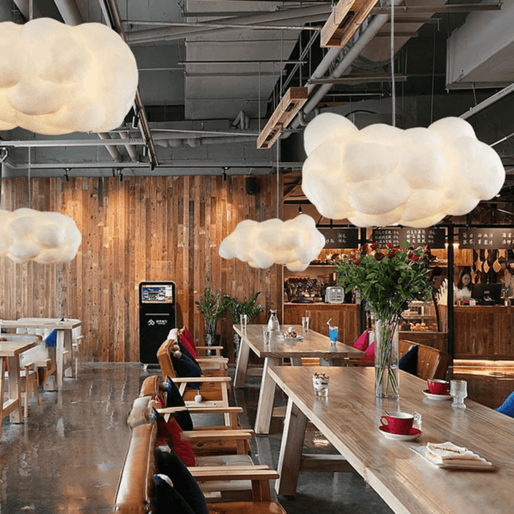 Suspension LED Cloud coton - PVC blanc
