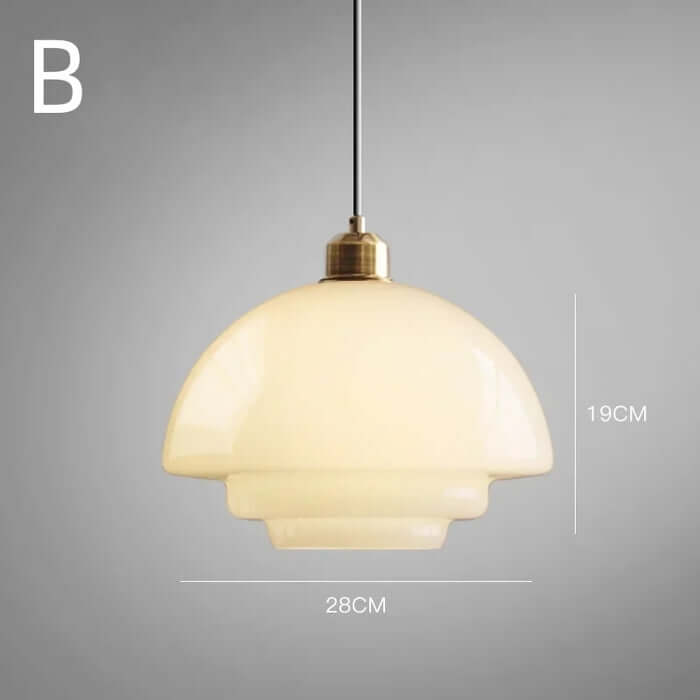 Lampe à suspension élégante en verre blanc