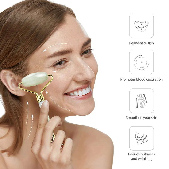 Gesichtsroller & Gua Sha Set - Für strahlende Haut