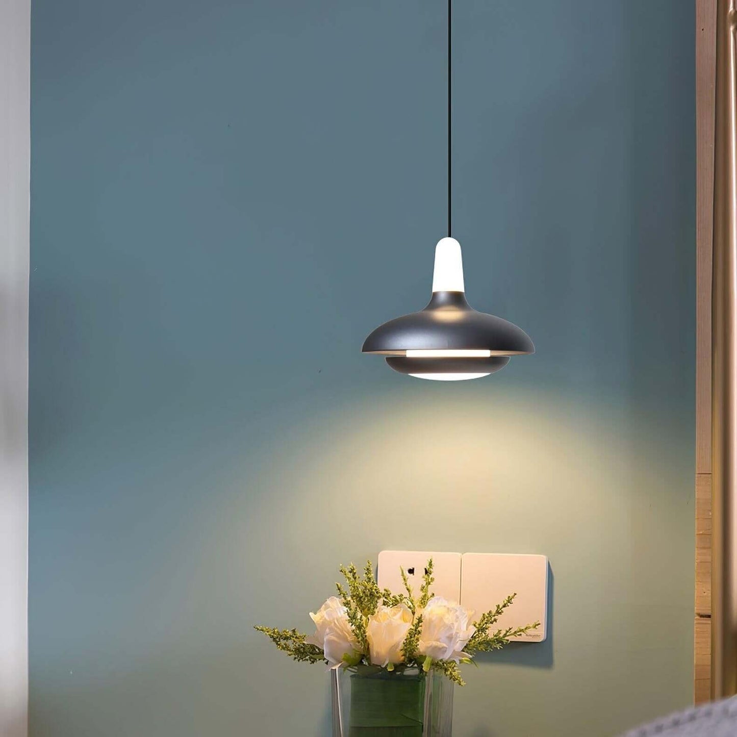 Suspension LED moderne, aluminium, 18 cm