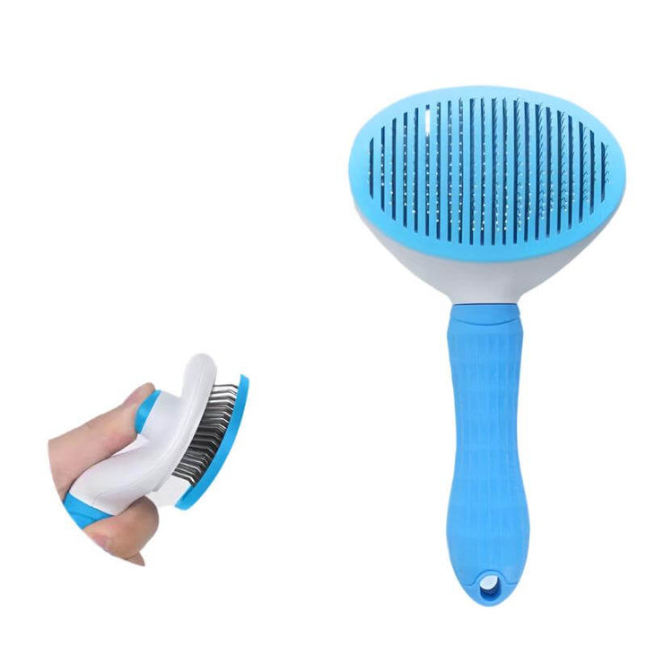 Brosse d'épilation pour animaux avec nettoyage en un clic