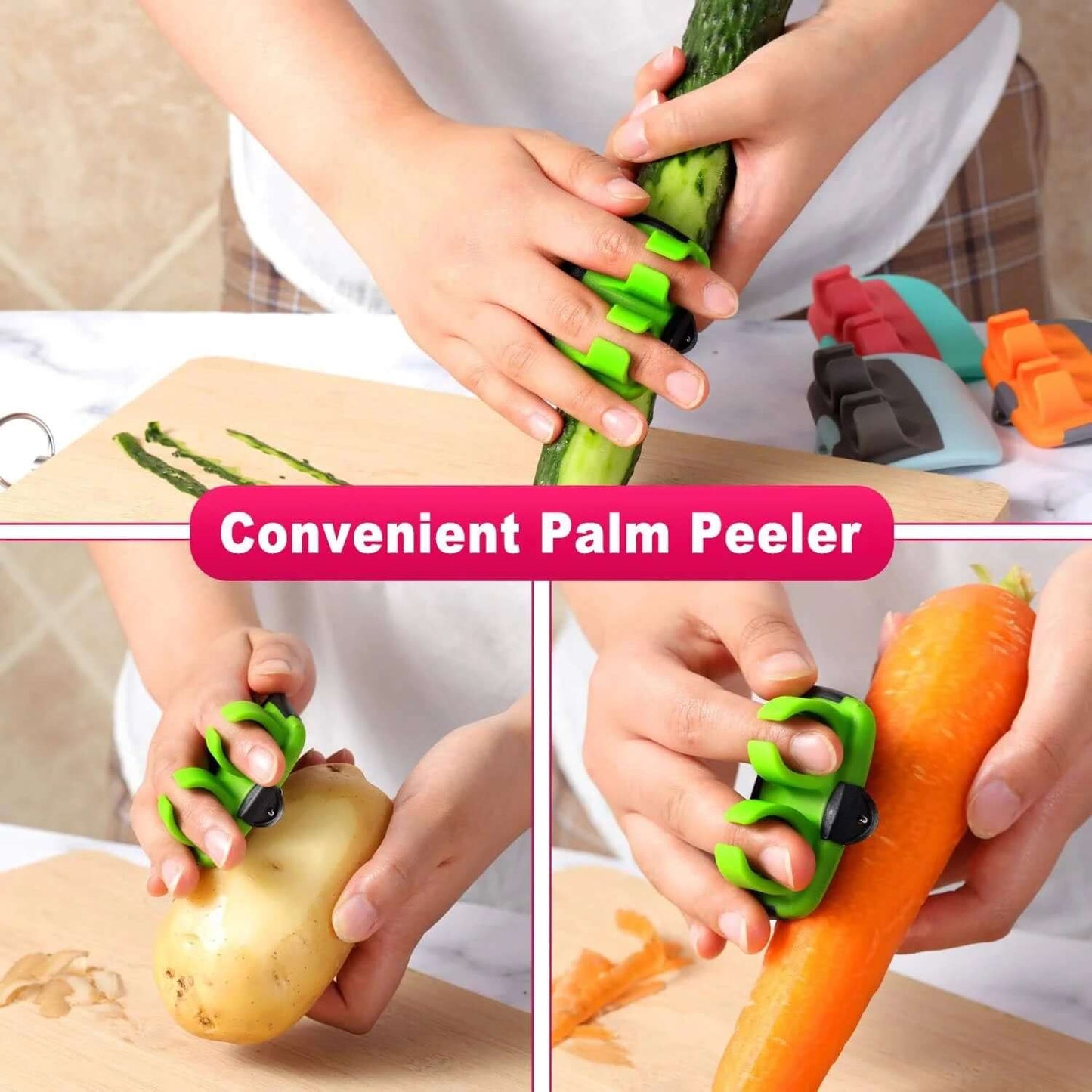 4er Set Finger-Gemüseschäler - Schnell & Präzise Schälen