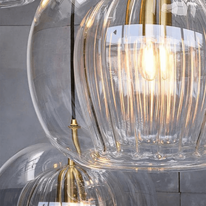 Suspension LED moderne boule de verre - hauteur réglable