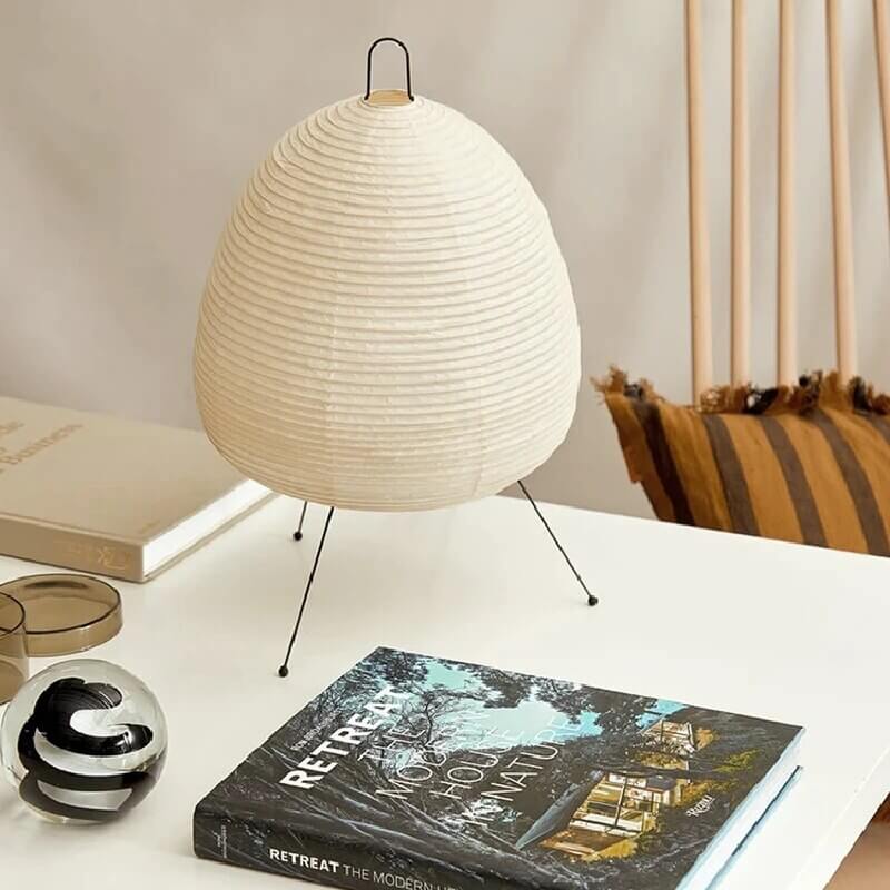 Lampe LED japonaise en papier de riz, lampadaire de salon