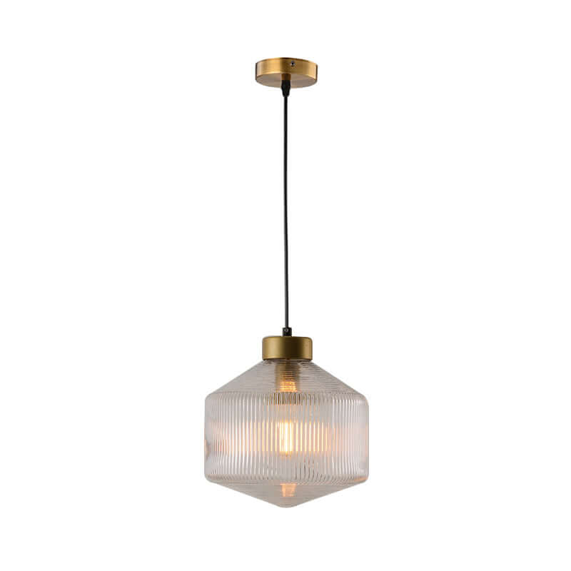 Moderne Trommel Pendelleuchte Glas 25cm