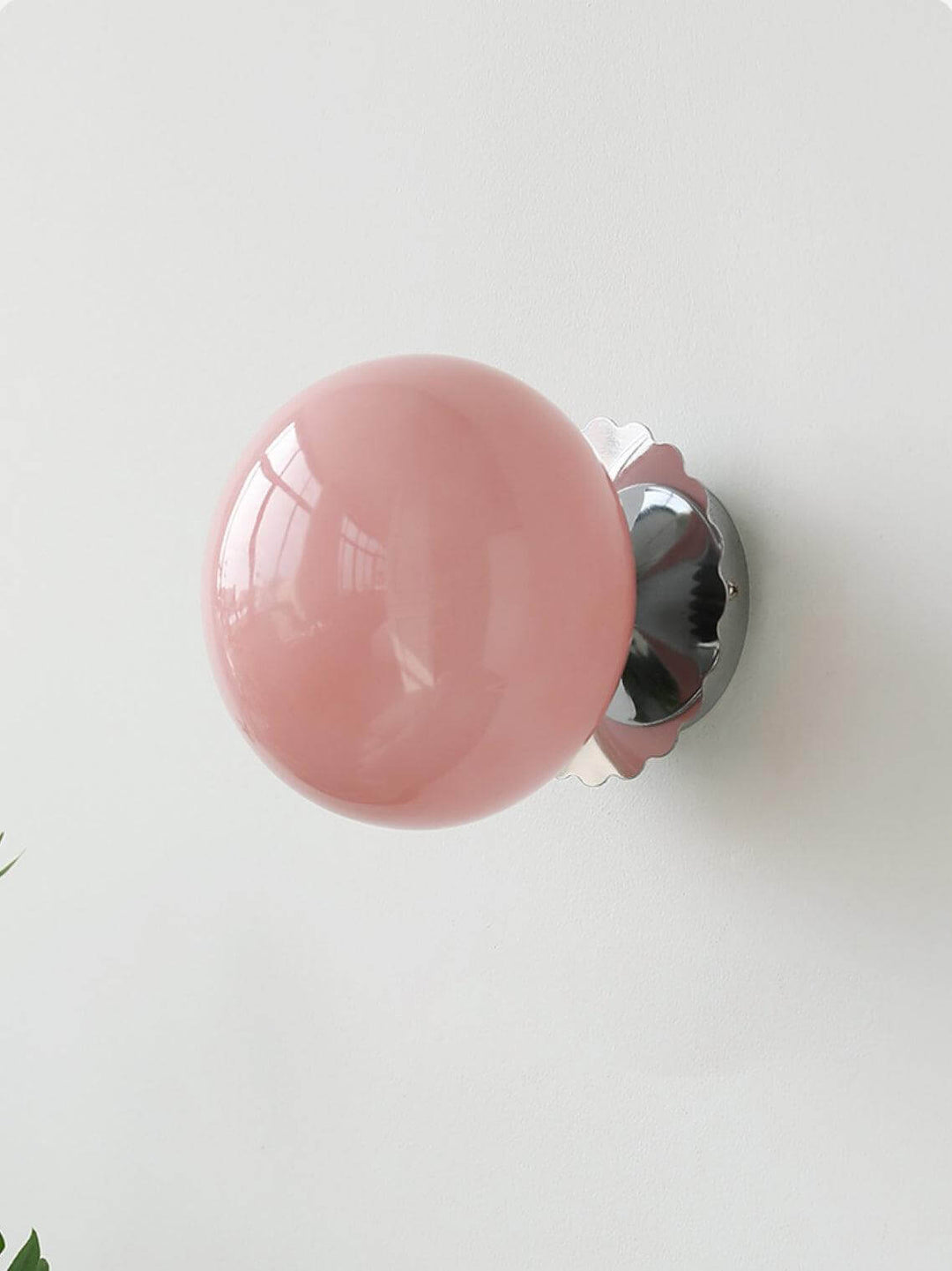 Applique murale moderne en verre rose