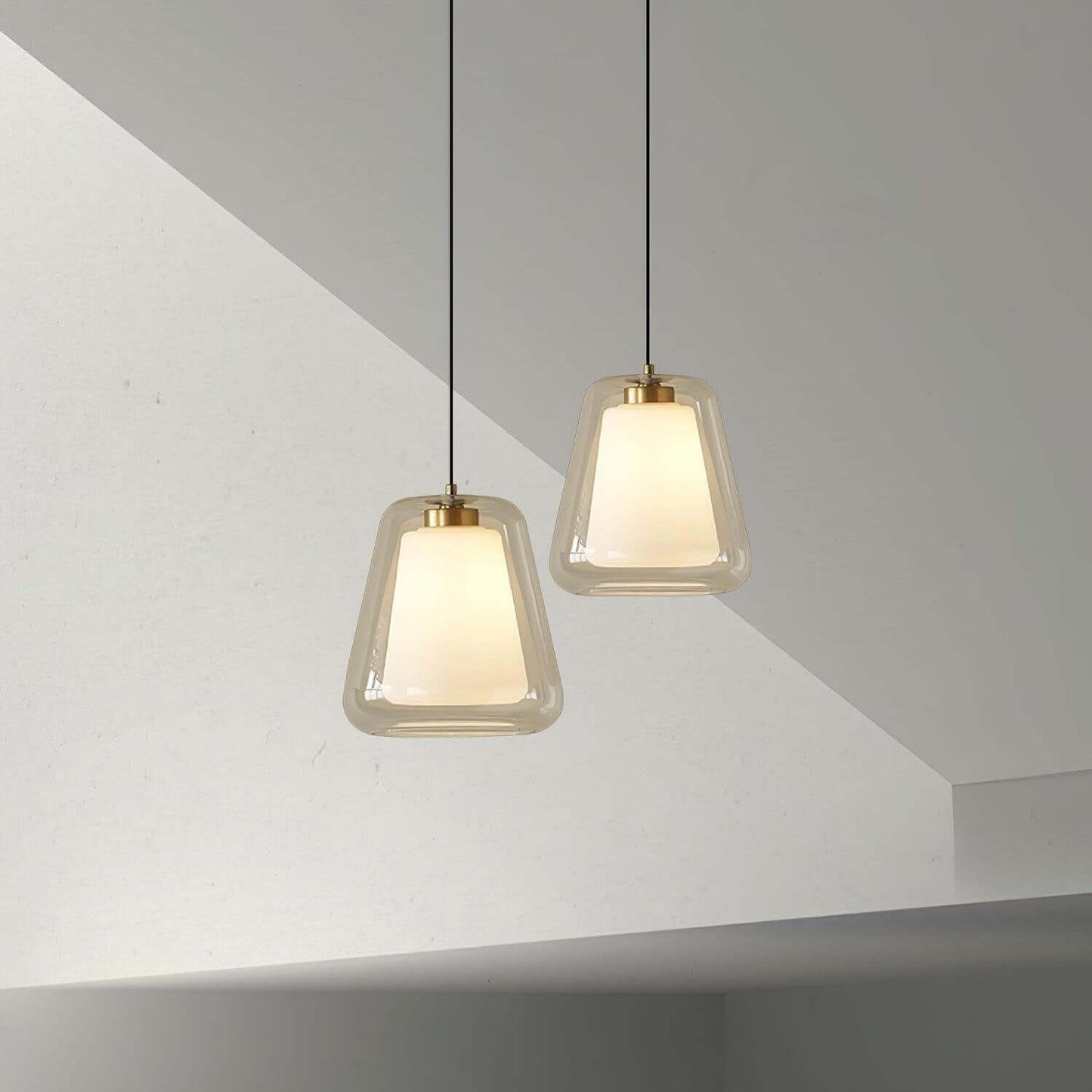 Moderne Glas-Pendelleuchte