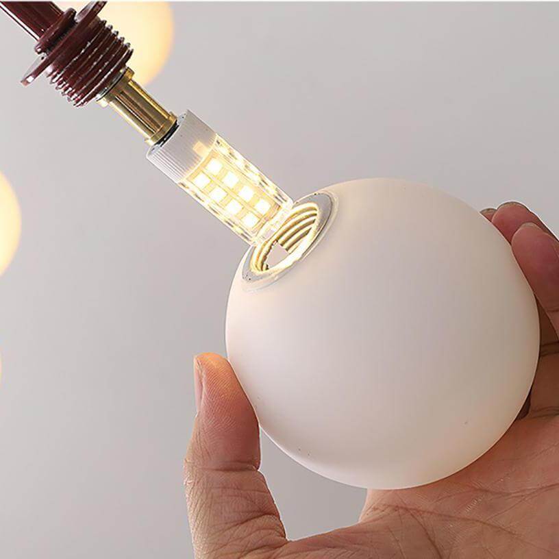 Suspension élégante en verre et métal