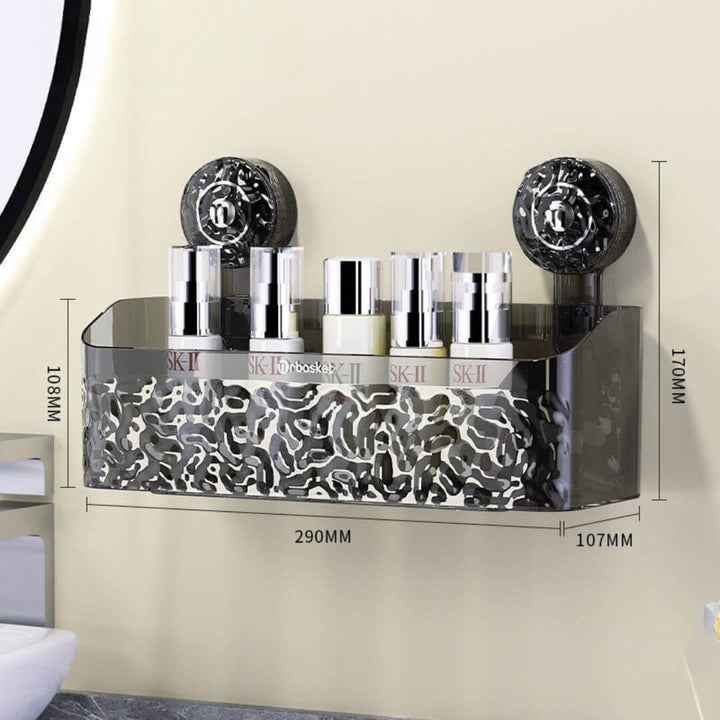 Étagère de salle de bain avec ventouses - gain de place