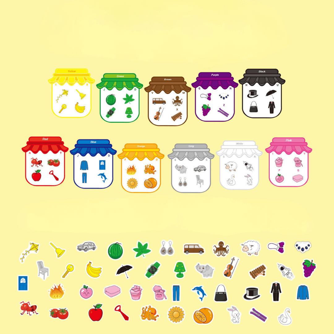 Magnetische Lernsticker - Farben & Formen für Kinder ab 4 Jahren