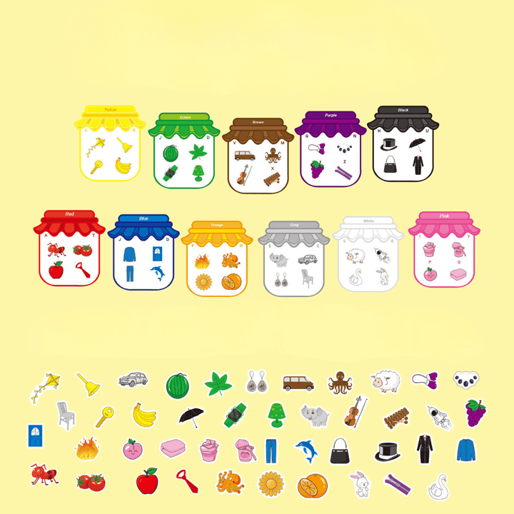 Magnetische Lernsticker - Farben & Formen für Kinder ab 4 Jahren