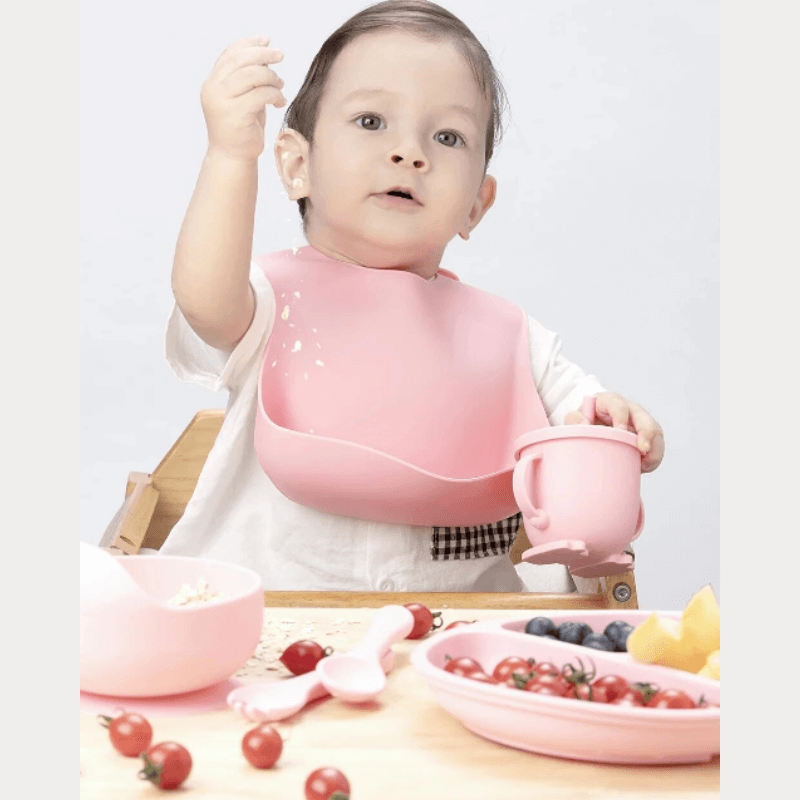 Babys Silikon-Essset - Löffel, Teller, sicher & einfach