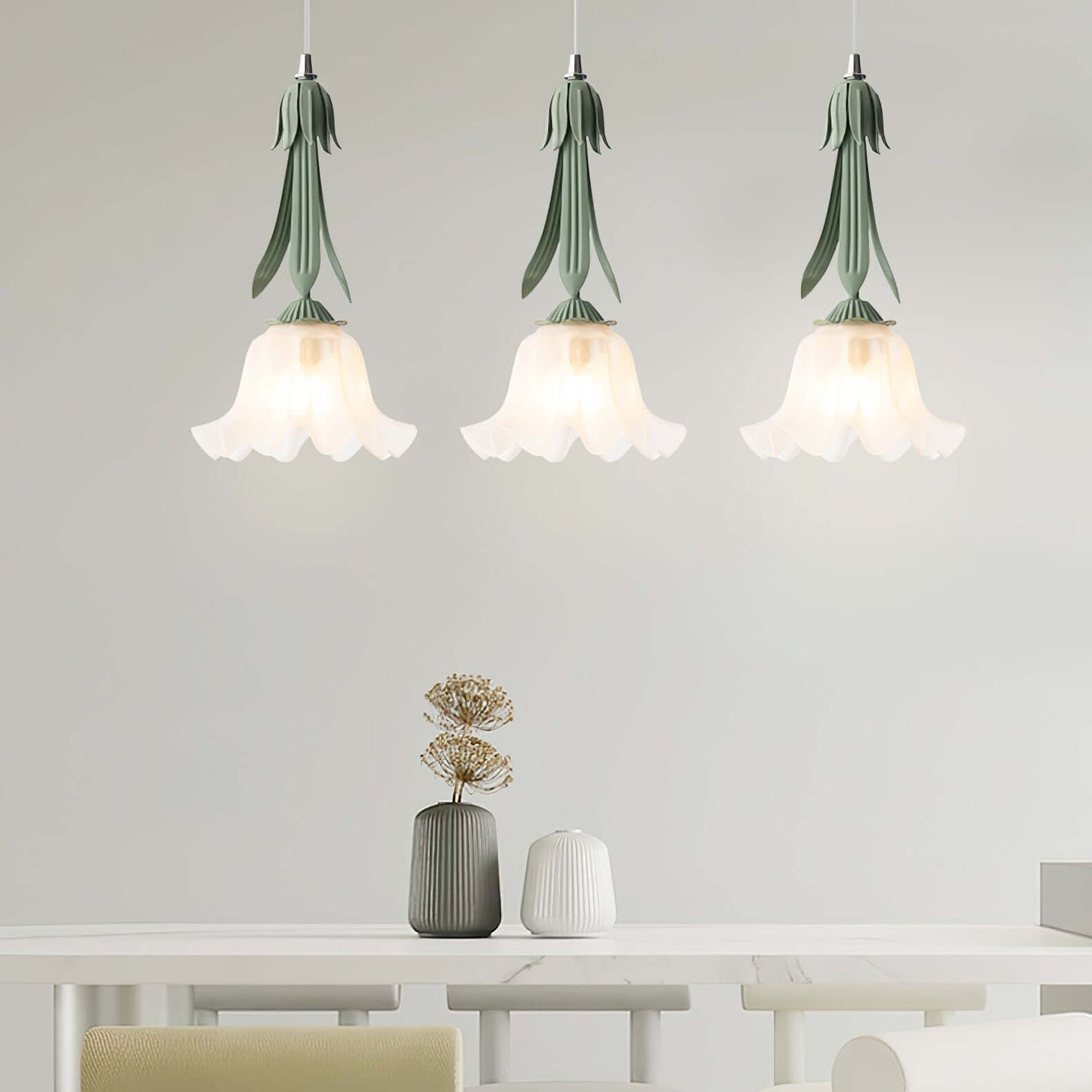 Blumen-Pendelleuchte - Elegant