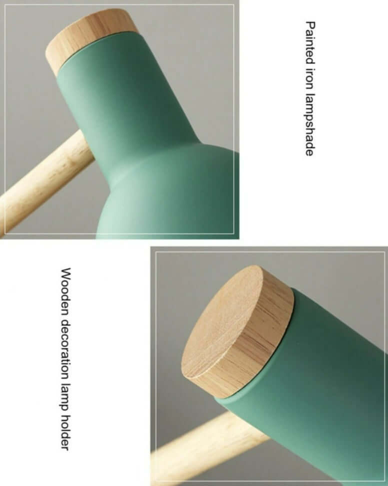 Lampe de table réglable en bois - Design scandinave