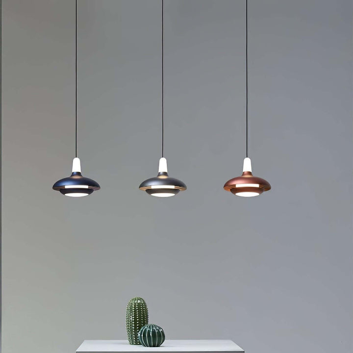 Suspension LED moderne, aluminium, 18 cm