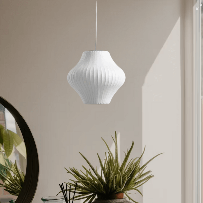 Lampe suspendue moderne en demi-bois