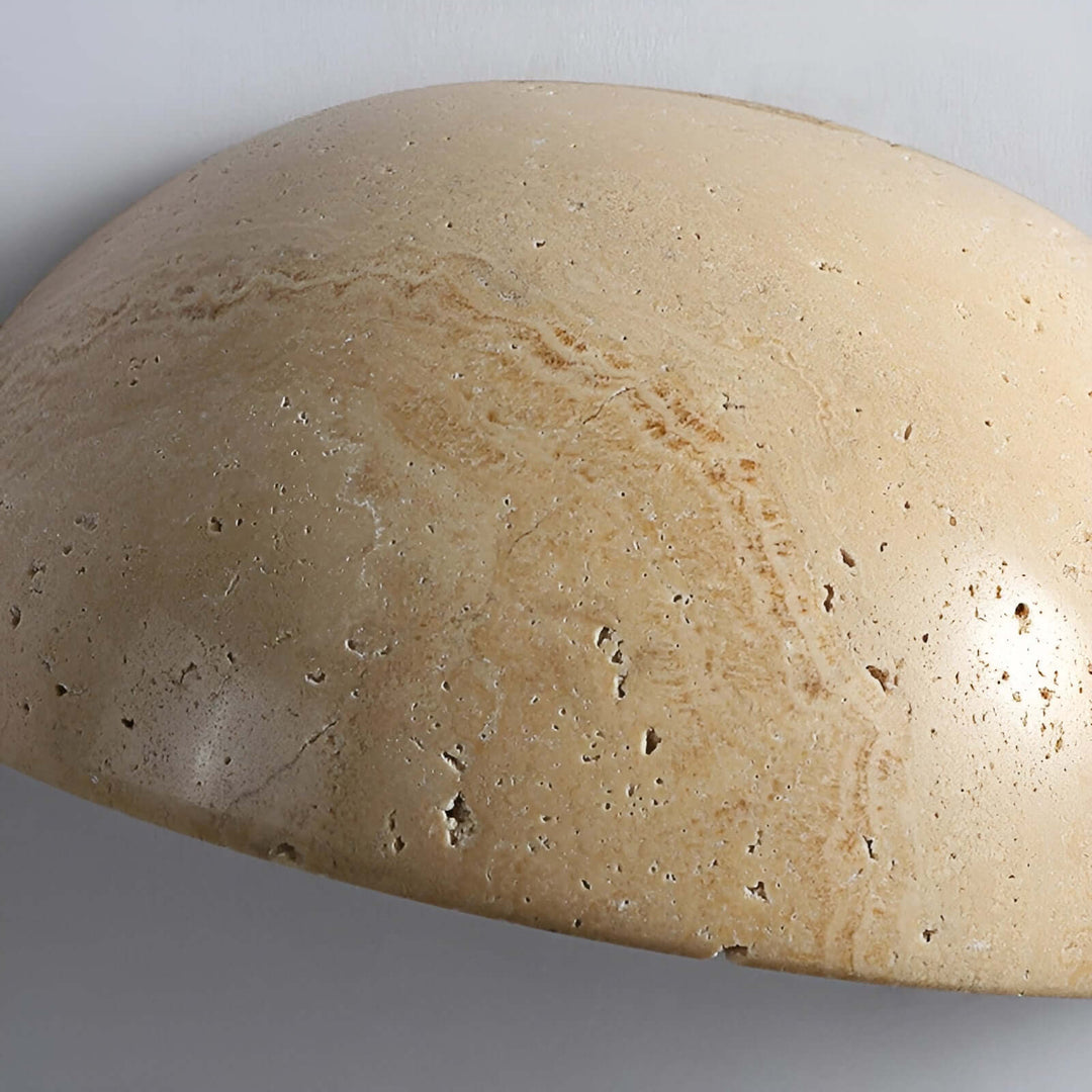 Applique murale semi-circulaire en pierre avec LED, style Wabi-Sabi