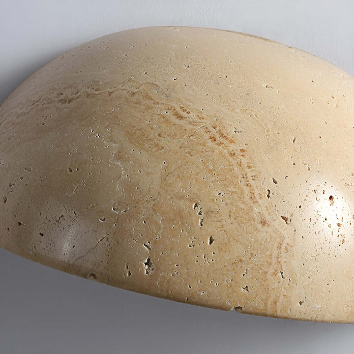 Applique murale semi-circulaire en pierre avec LED, style Wabi-Sabi