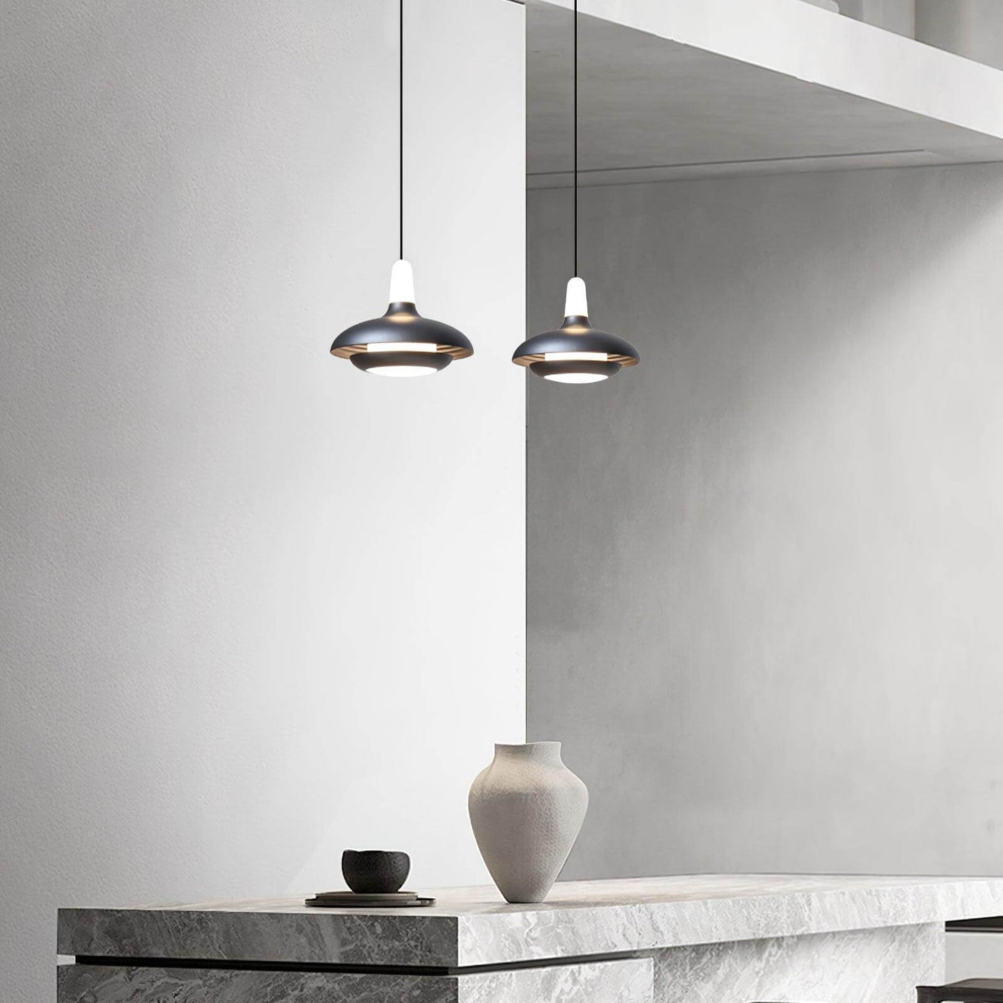 Suspension LED moderne, aluminium, 18 cm
