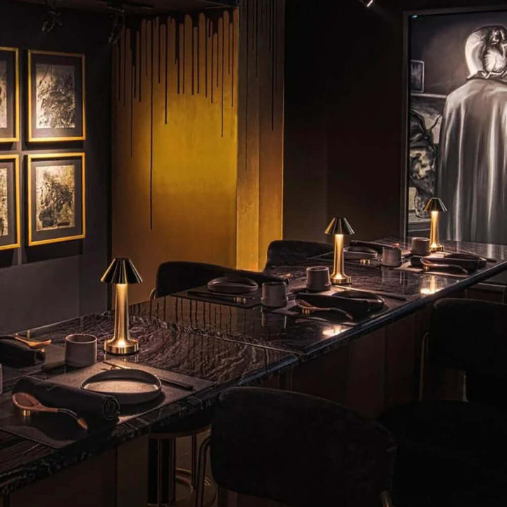 Lampe de table LED moderne à intensité variable - à piles et sans fil