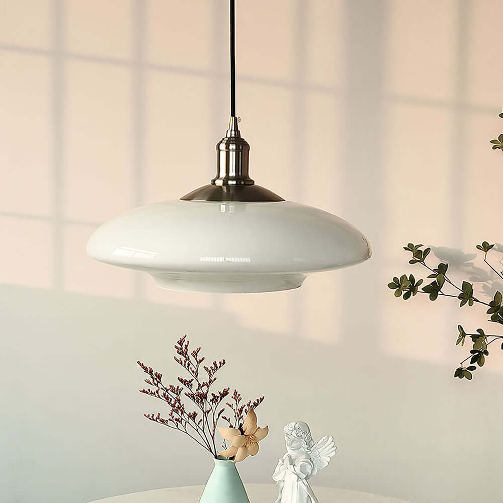 Moderne Weiße Glas Pendelleuchte