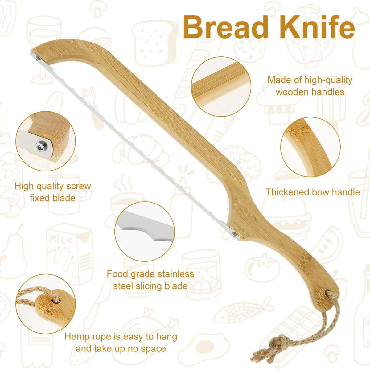 Brotmesser mit Holzgriff - Perfekte Scheiben