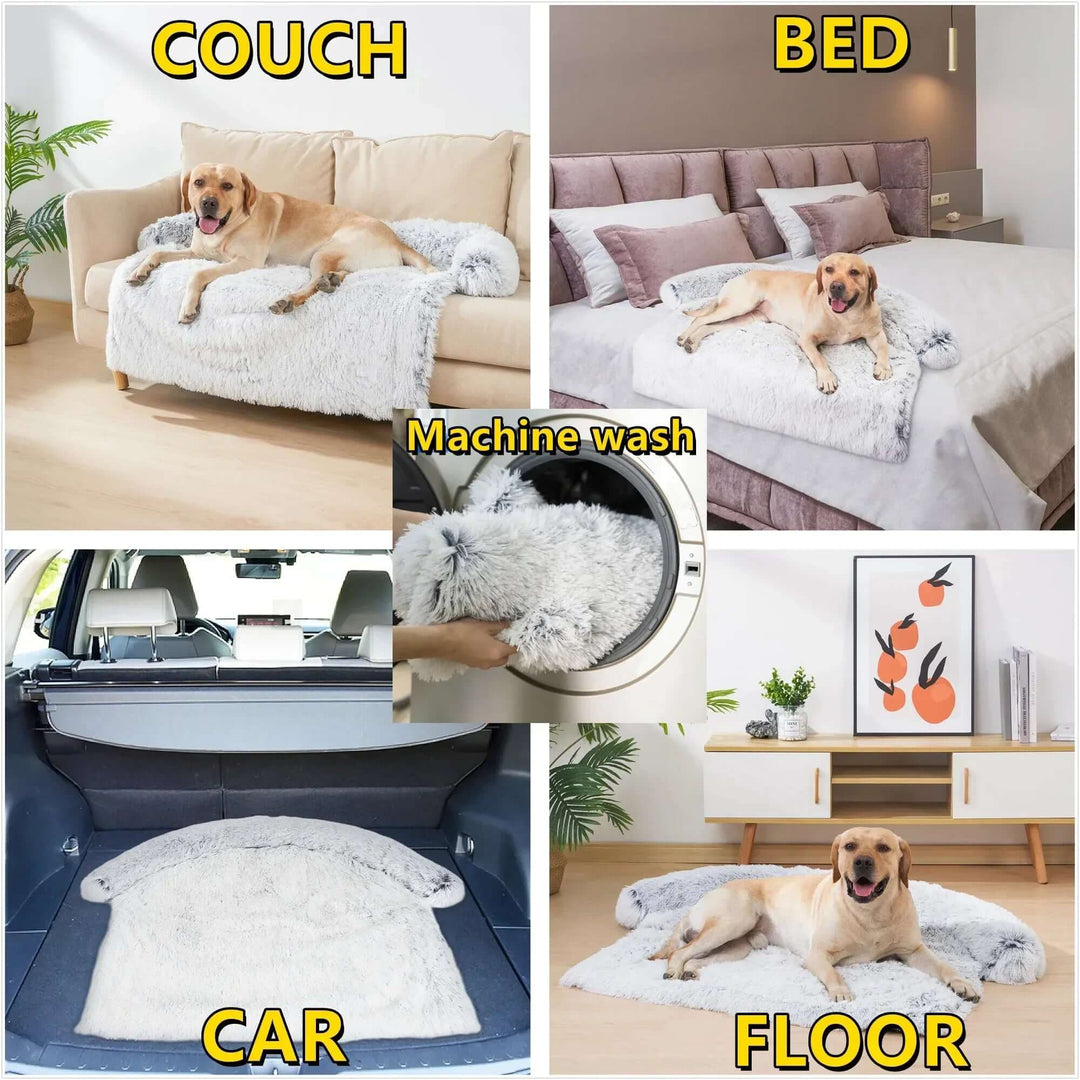 Couverture lavable pour canapé pour animaux de compagnie - Peluche