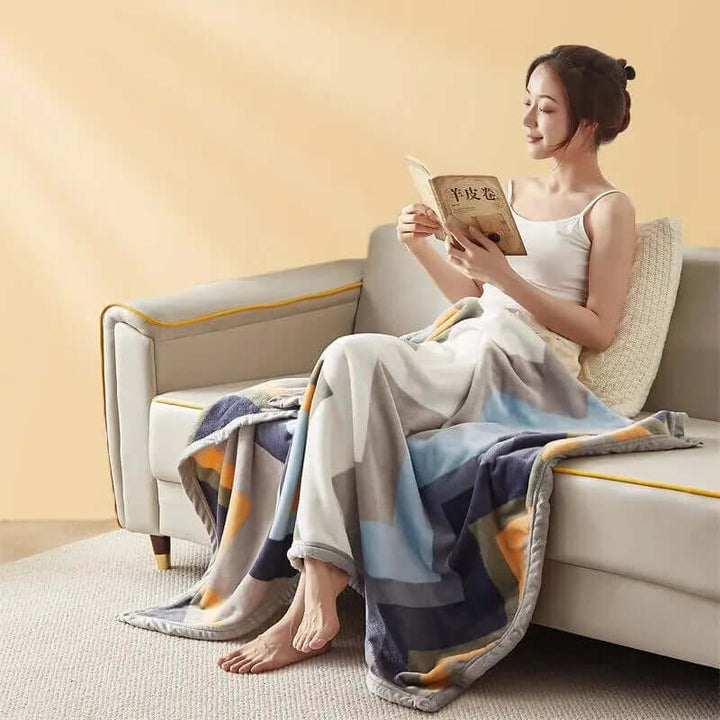 Couverture en flanelle douillette - douce, chaude et élégante