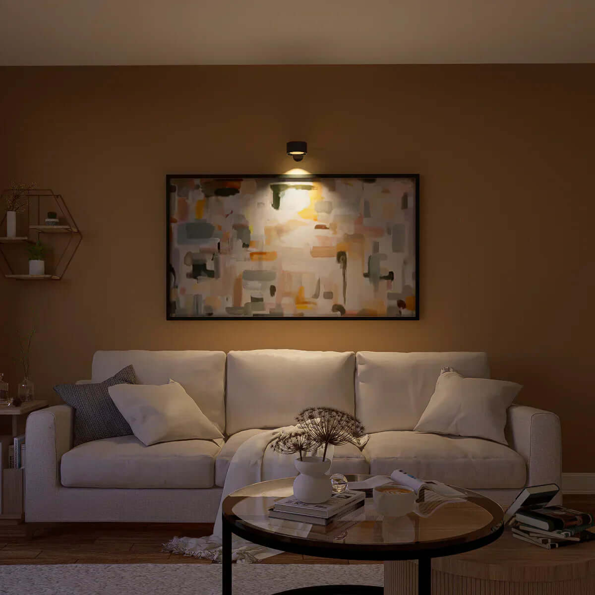 Kabellose LED Wandleuchte mit 360° Rotation