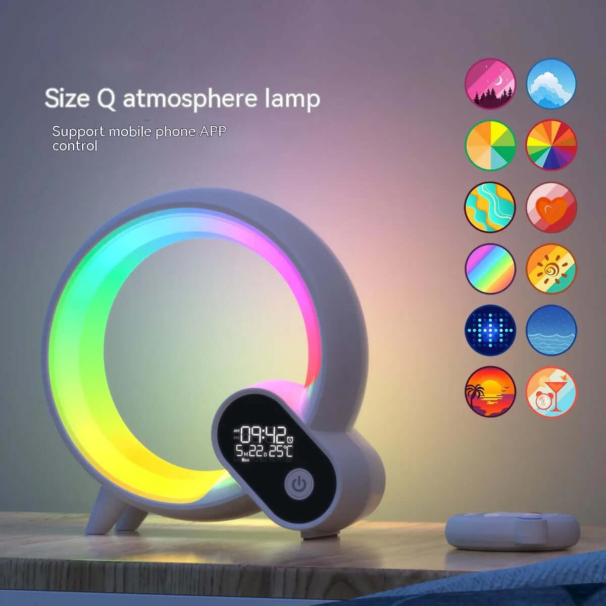 Lampe de chevet intelligente avec changement de couleur et sons