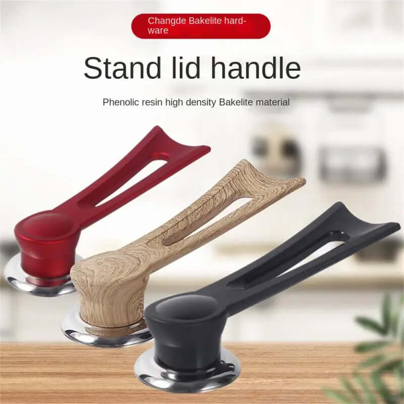 Poignée ergonomique pour couvercle de casserole - verticale