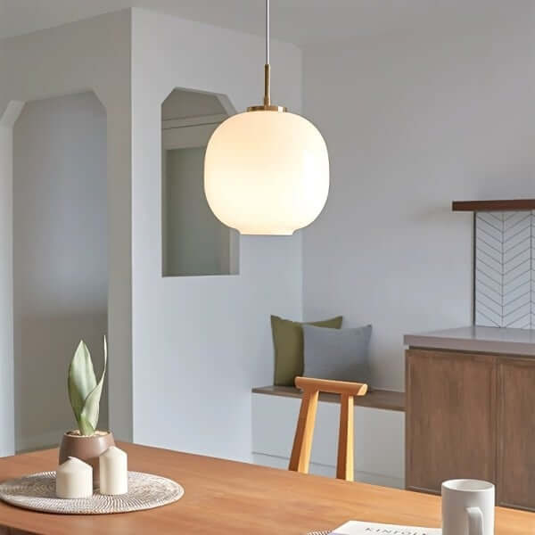Suspension scandinave en verre opale