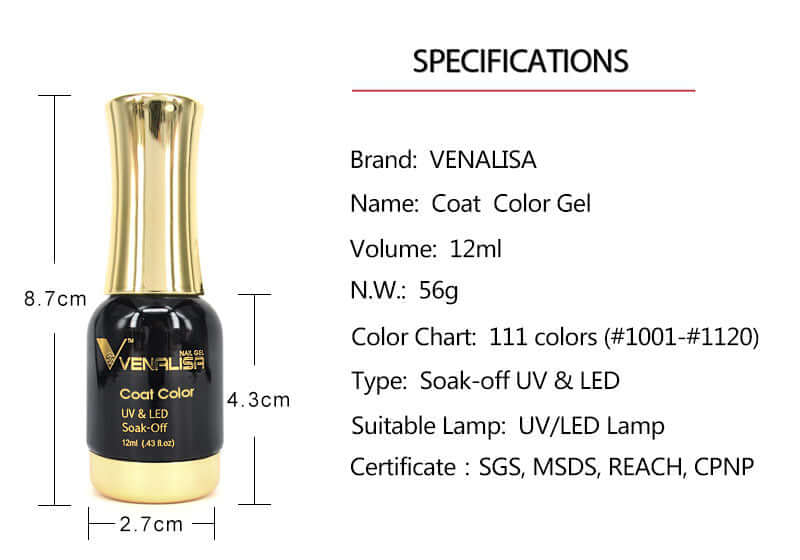 Luxus UV LED Gel Nagellack 12ml - Lang anhaltend