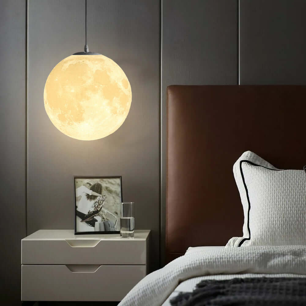 3D Mond Pendelleuchte - dimmbar