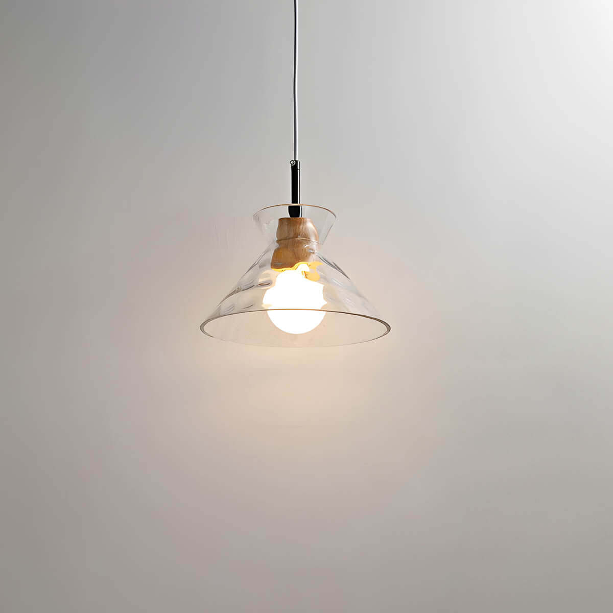 Moderner Glas-Kronleuchter, 1/3 Köpfe