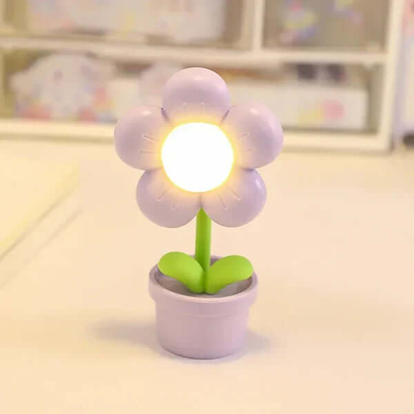 Lampe de table LED à fleurs - Lampe décorative à lumière d'ambiance