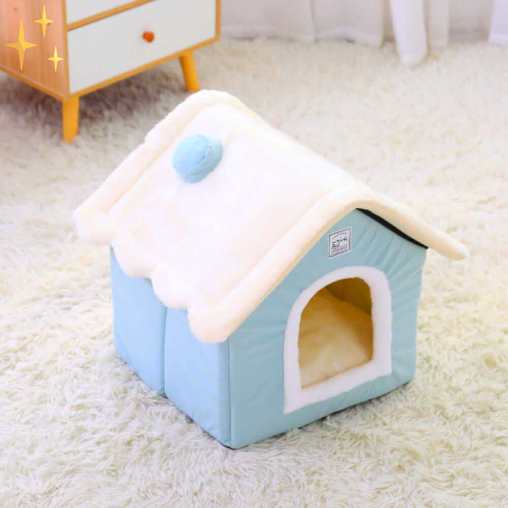 Niche douillette pour animaux de compagnie - Douce et confortable