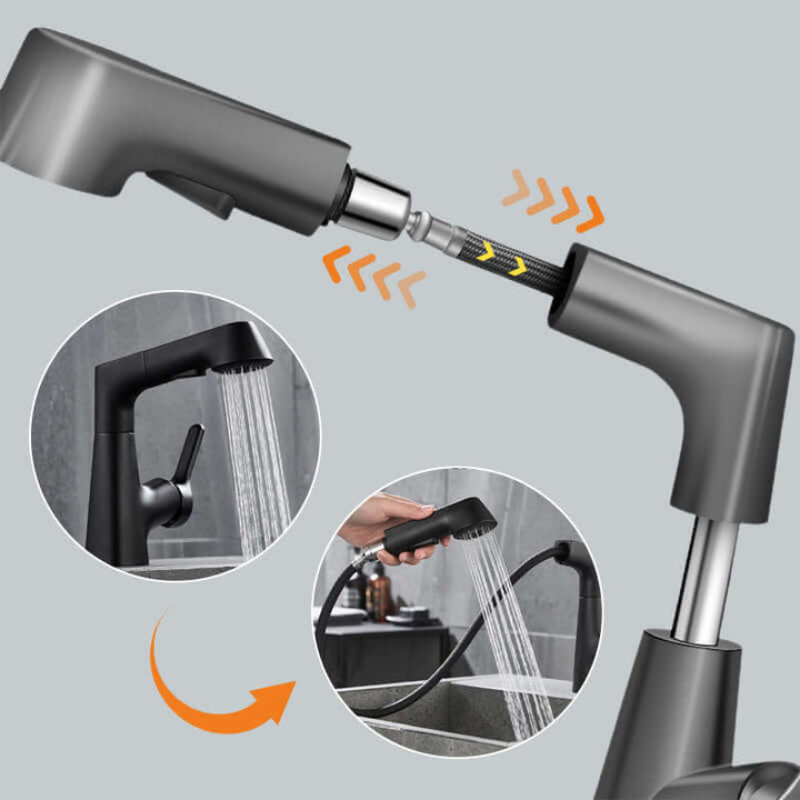 Waschtischarmatur mit Ausziehbarem Sprühkopf