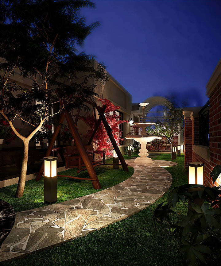 Moderne LED Pollerleuchte Außen Garten