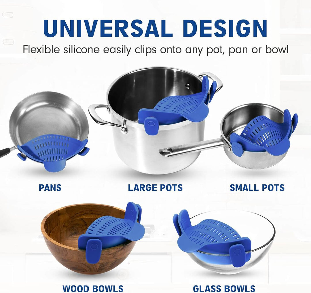 Passoire à clip en silicone – Résistante à la chaleur et pratique