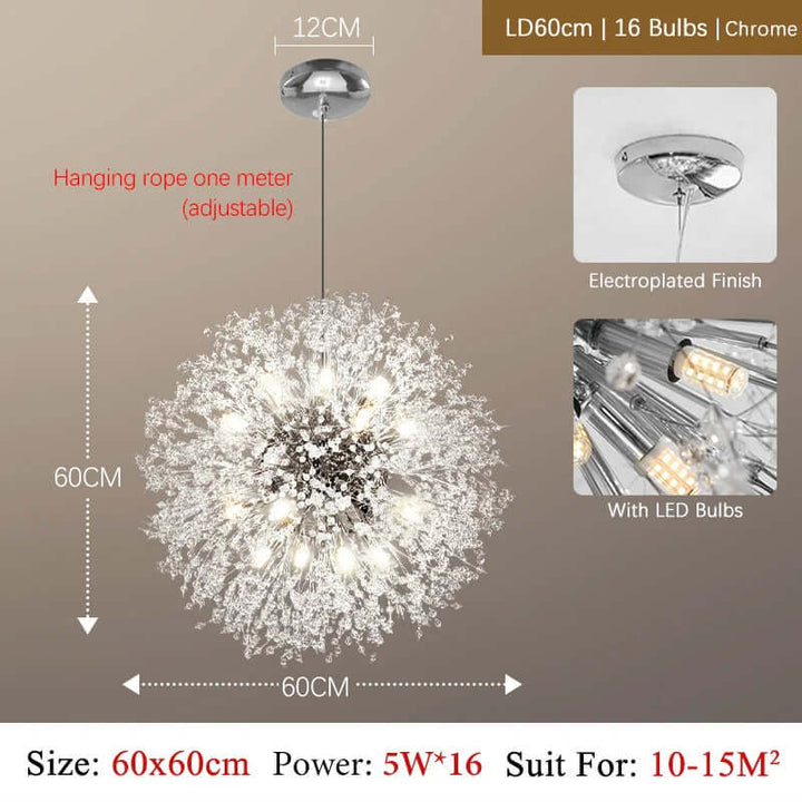 Lustre en cristal LED moderne