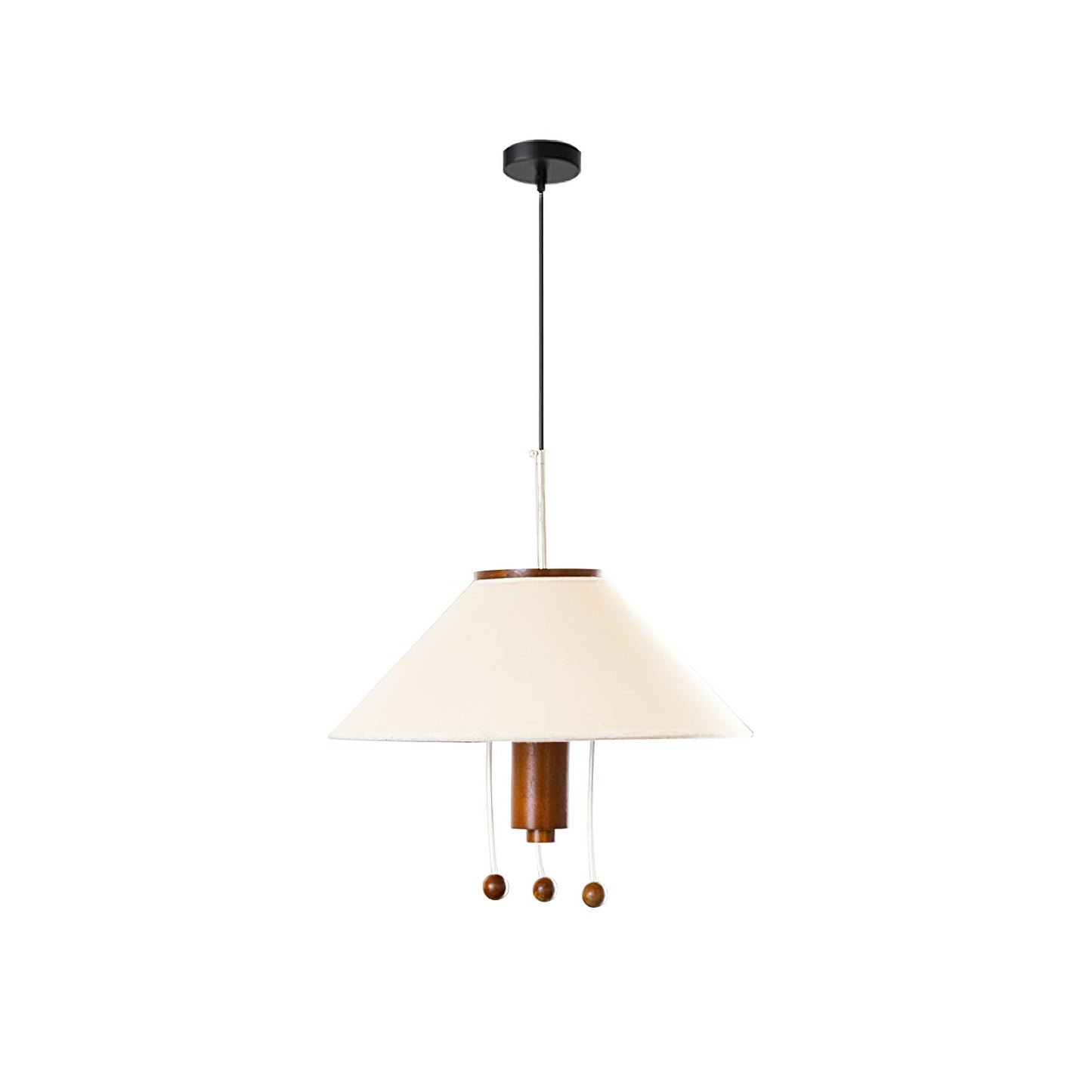 Suspension design pieuvre, noyer et blanc