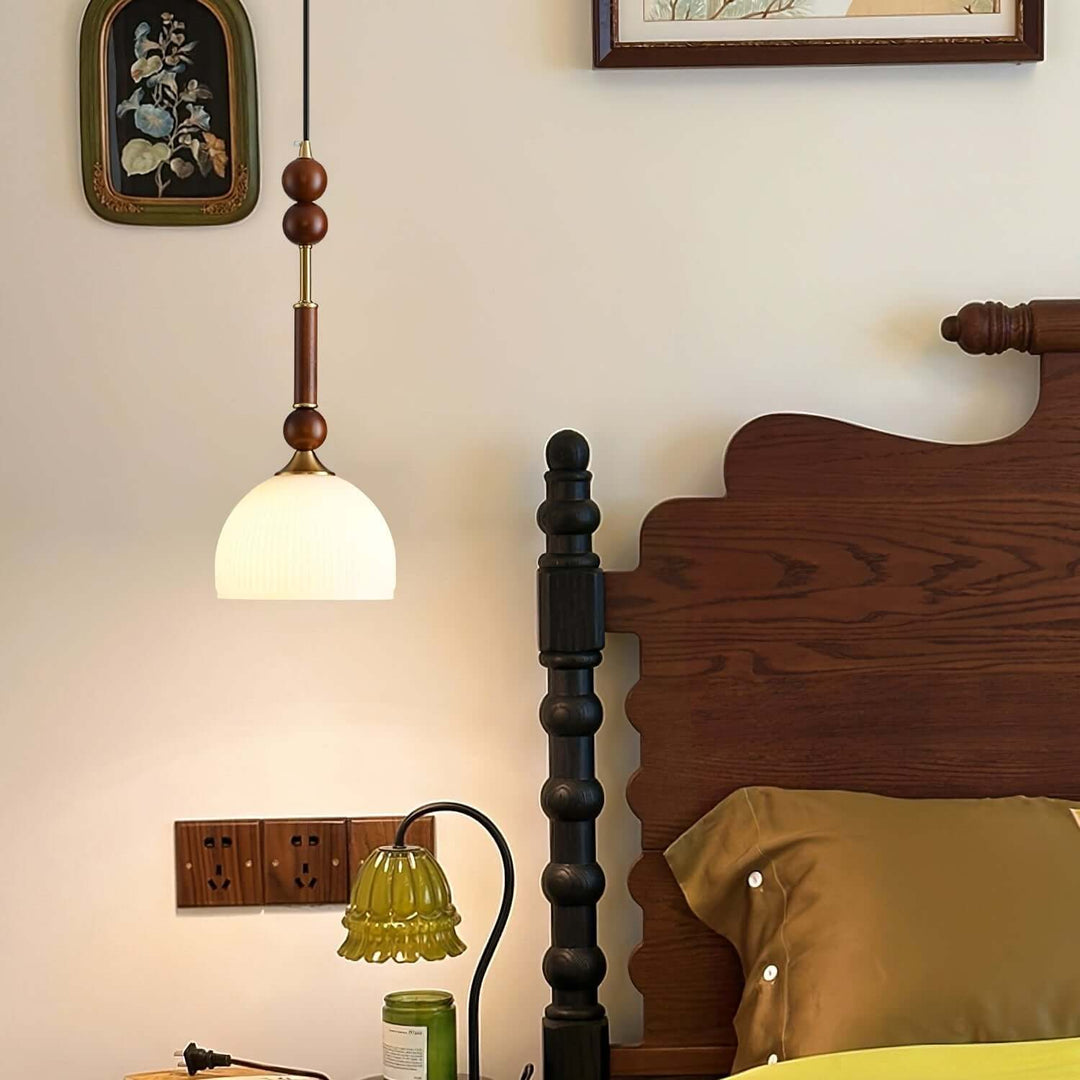 Lampe suspendue élégante avec abat-jour en verre